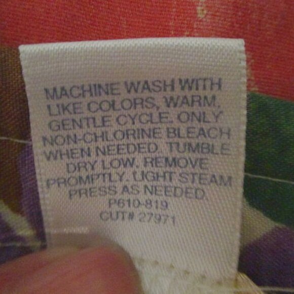 Pendleton HAWAIIAN Maxi Size 10P SKIRT Tropical POCKETS Lightweight BUTTON UP - Picture 11 of 11